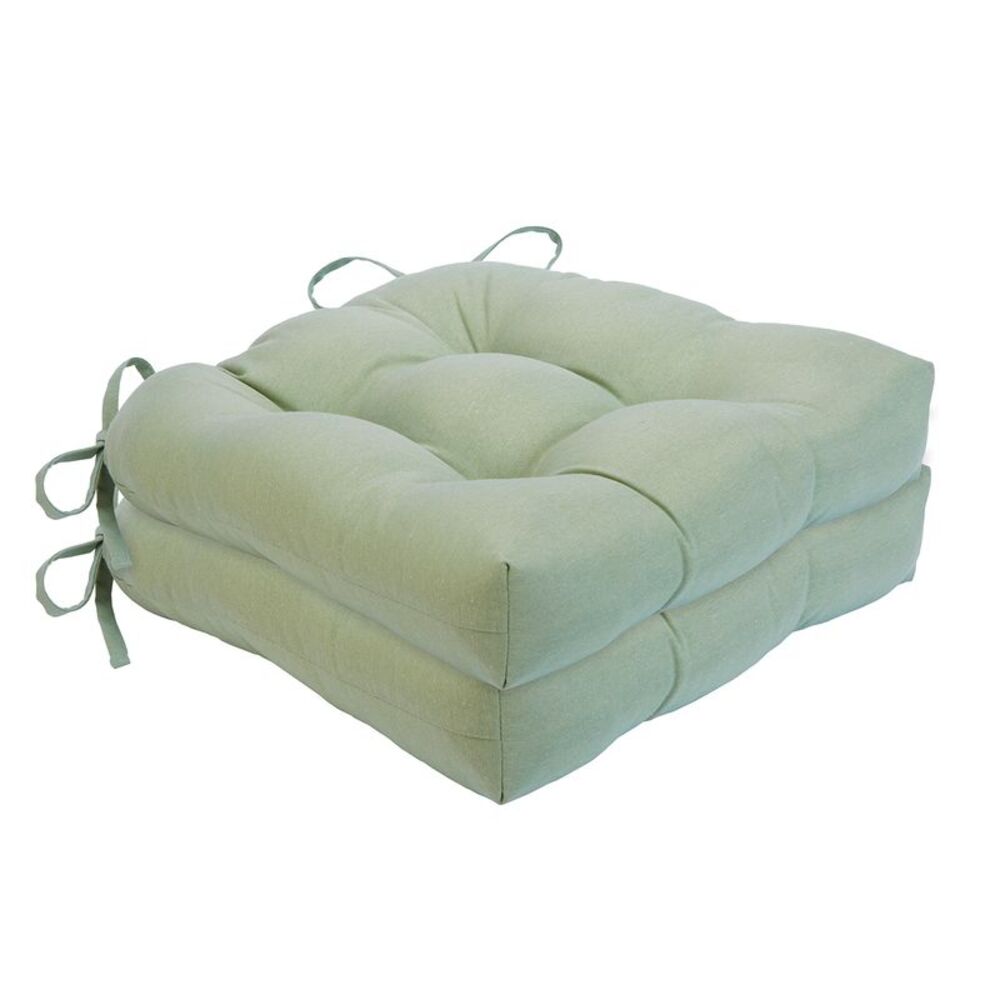 Achim Home Furnishing Chase Chair Pads Apple Green Solid Modern Kitchen Dining